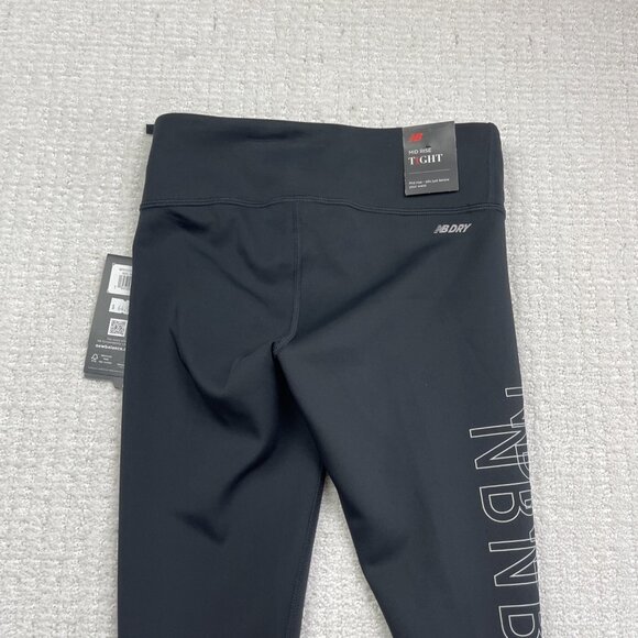 New Balance Printed Accelerate Black Reflective Running Mid Rise Tight Wom XS - Picture 12 of 14